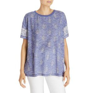 Free People Maybelle Tee Size Medium Navy